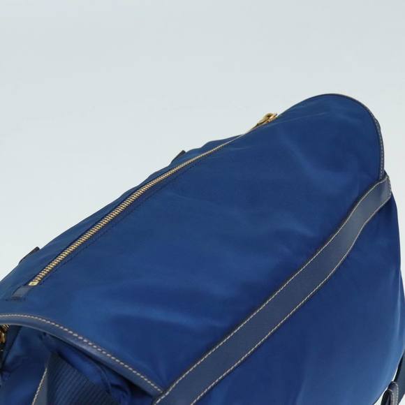 PRADA Shoulder Bag Nylon Blue Gold Auth 90221 - Picture 6 of 16